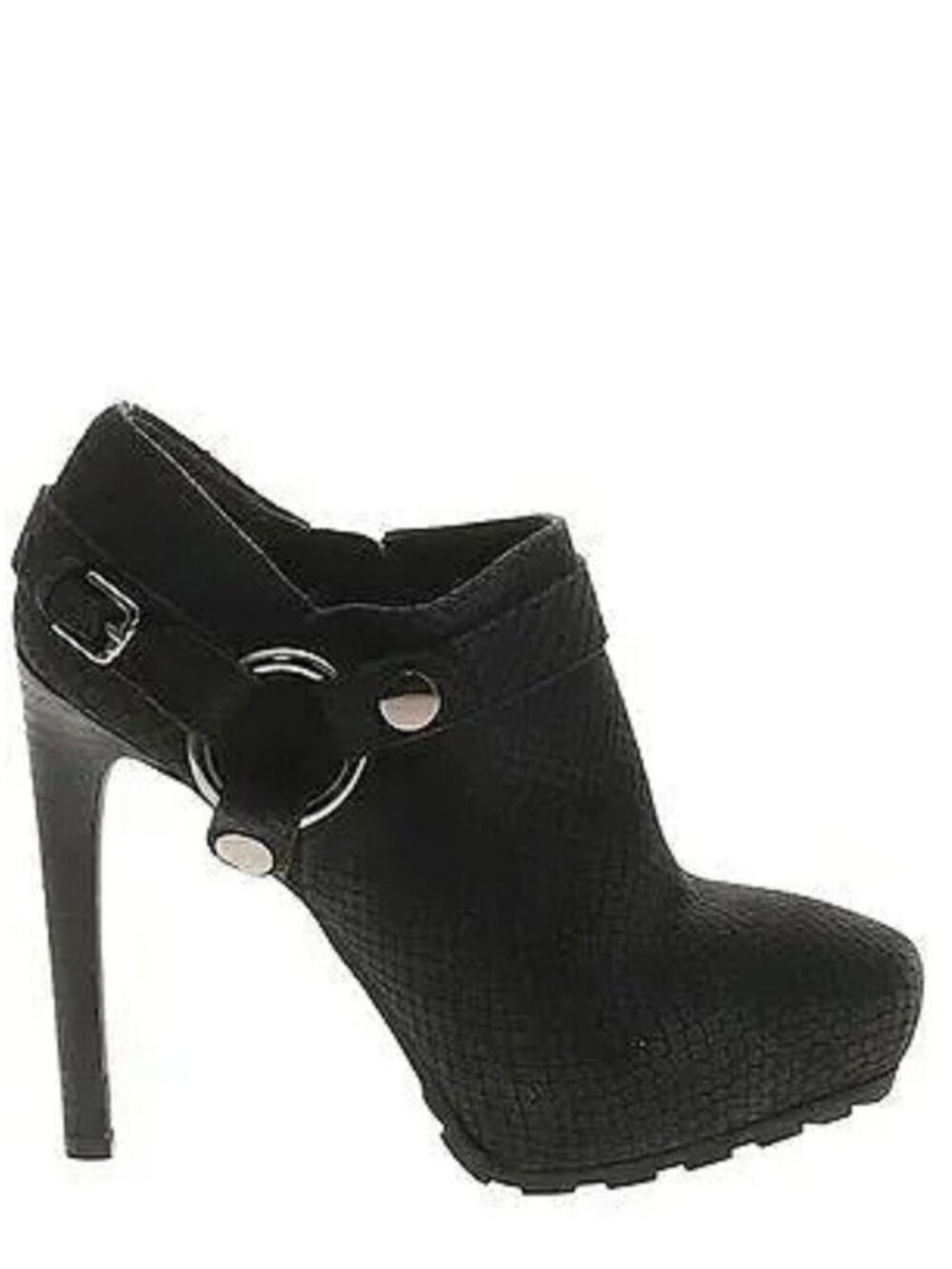 💥SHOWSTOPPER💥VTG Guess "Python" Genuine Leather Stiletto Booties in Black
